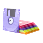 Small stack of colored floppy discs - mediatransferpros.com